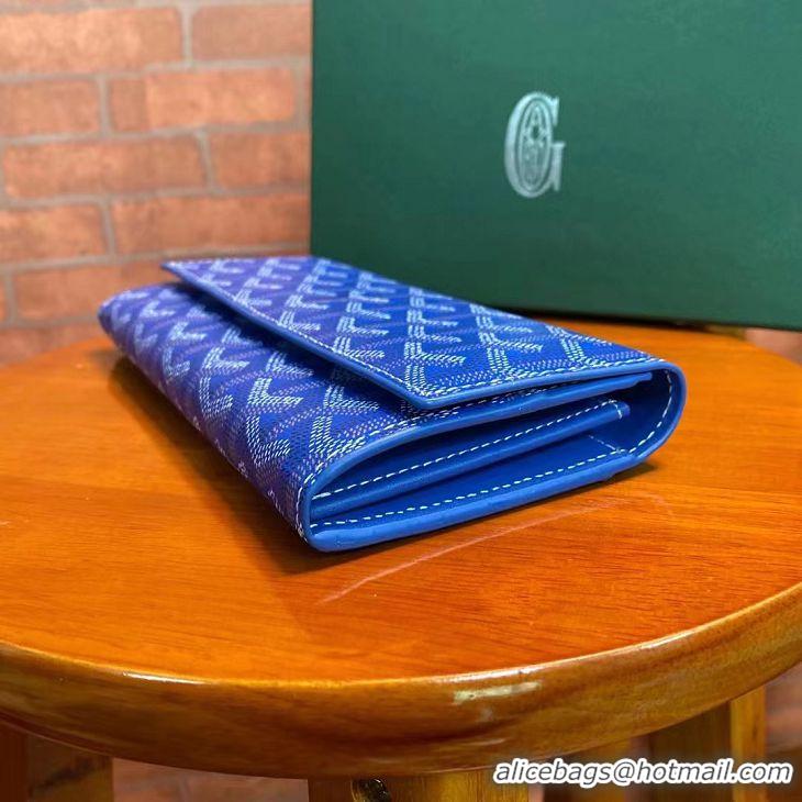 Inexpensive Goyard Original Long Wallet 020174 Light Blue