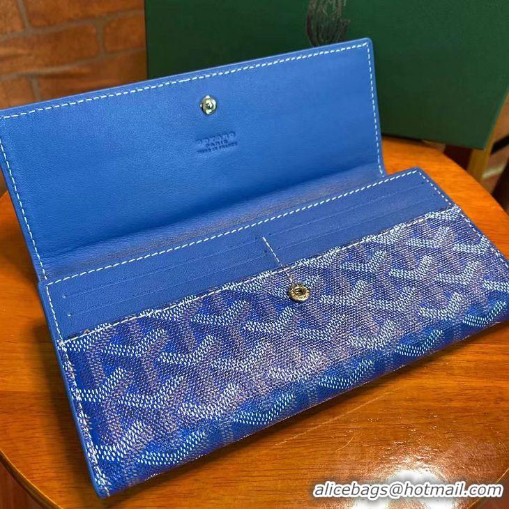 Inexpensive Goyard Original Long Wallet 020174 Light Blue