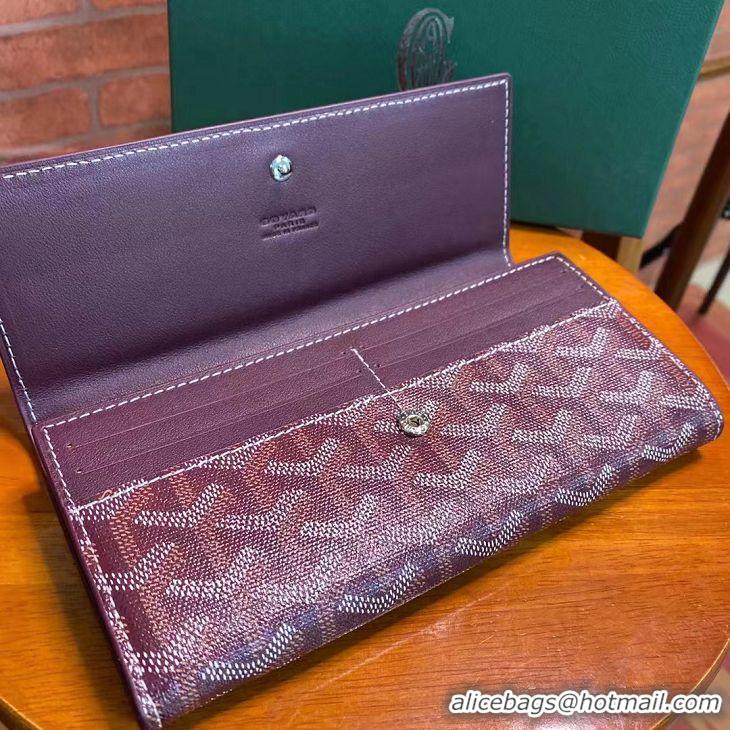 Top Quality Goyard Original Long Purse 020174 Bungundy