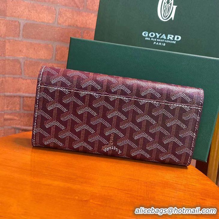 Top Quality Goyard Original Long Purse 020174 Bungundy