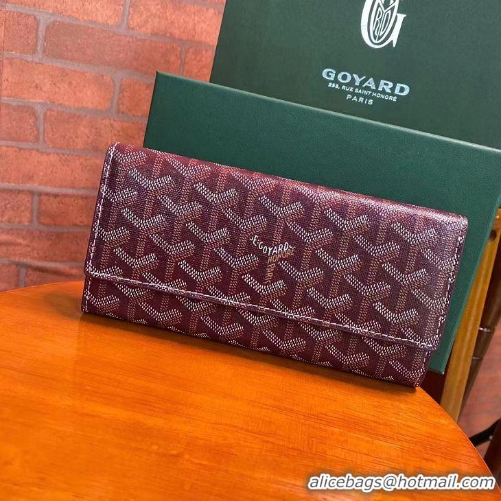 Top Quality Goyard Original Long Purse 020174 Bungundy