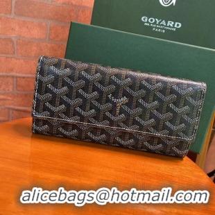 Top Cheapness Goyard Original Long Purse 020174 Black And Tan