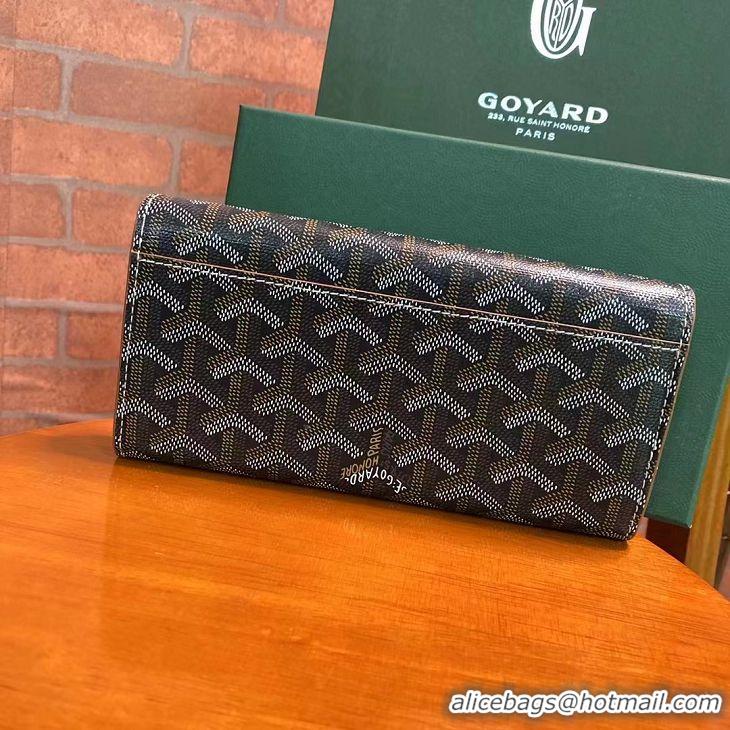 Top Cheapness Goyard Original Long Purse 020174 Black And Tan