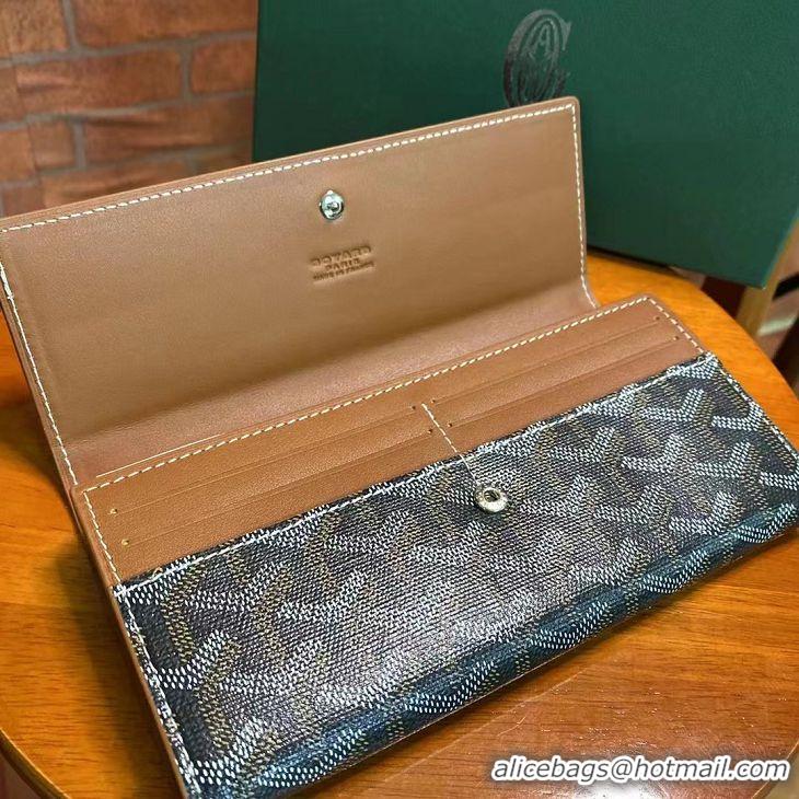 Top Cheapness Goyard Original Long Purse 020174 Black And Tan