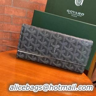 OFF Goyard Original Long Purse 020174 Dark Grey