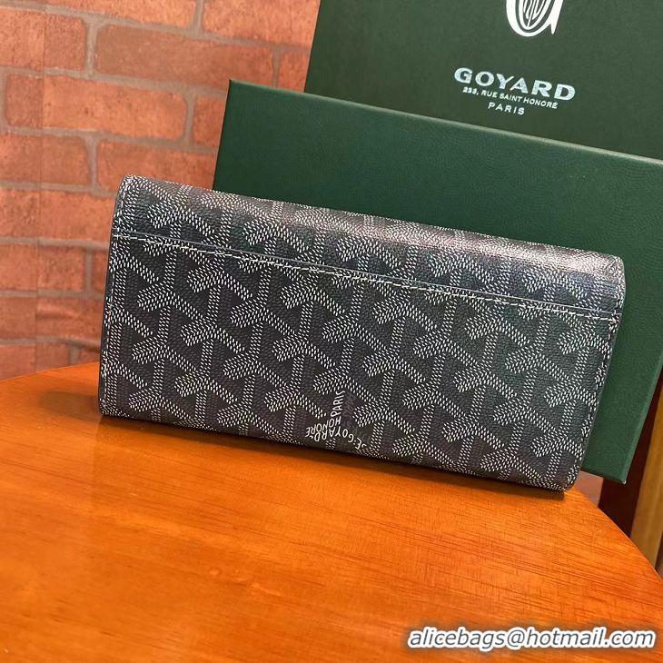 OFF Goyard Original Long Purse 020174 Dark Grey