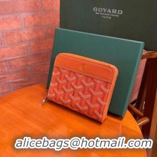 Grade Cheap Goyard Original Zippy Coin Purse 020084 Orange