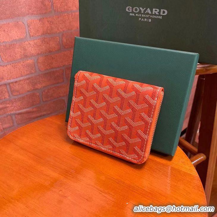 Grade Cheap Goyard Original Zippy Coin Purse 020084 Orange