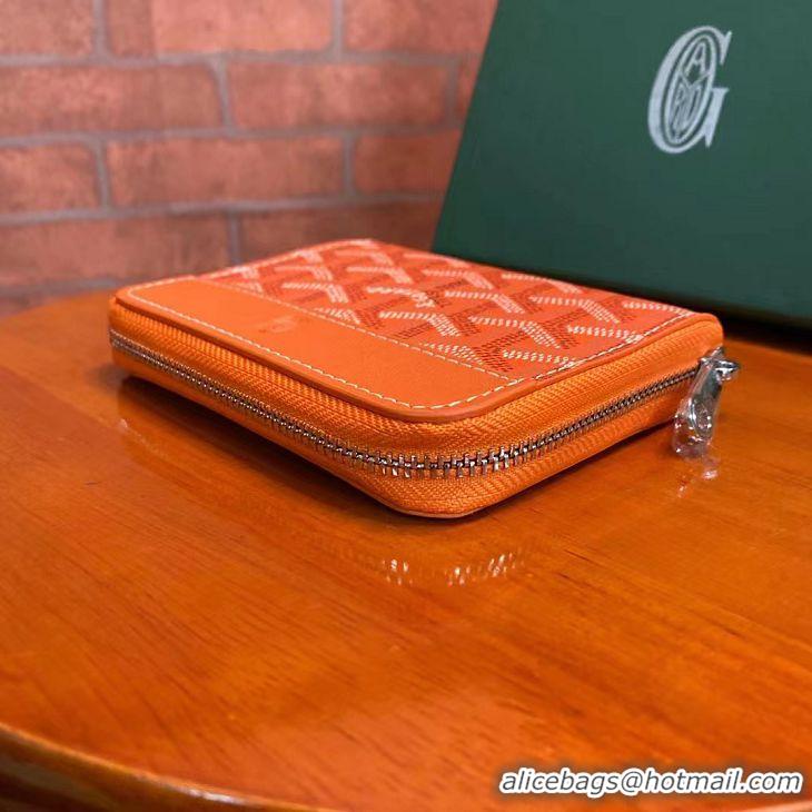 Grade Cheap Goyard Original Zippy Coin Purse 020084 Orange