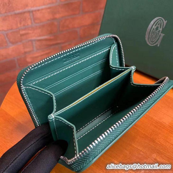 Free Shipping Discount Goyard Original Zippy Coin Purse 020084 Green