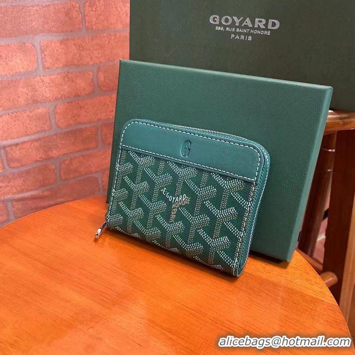 Free Shipping Discount Goyard Original Zippy Coin Purse 020084 Green