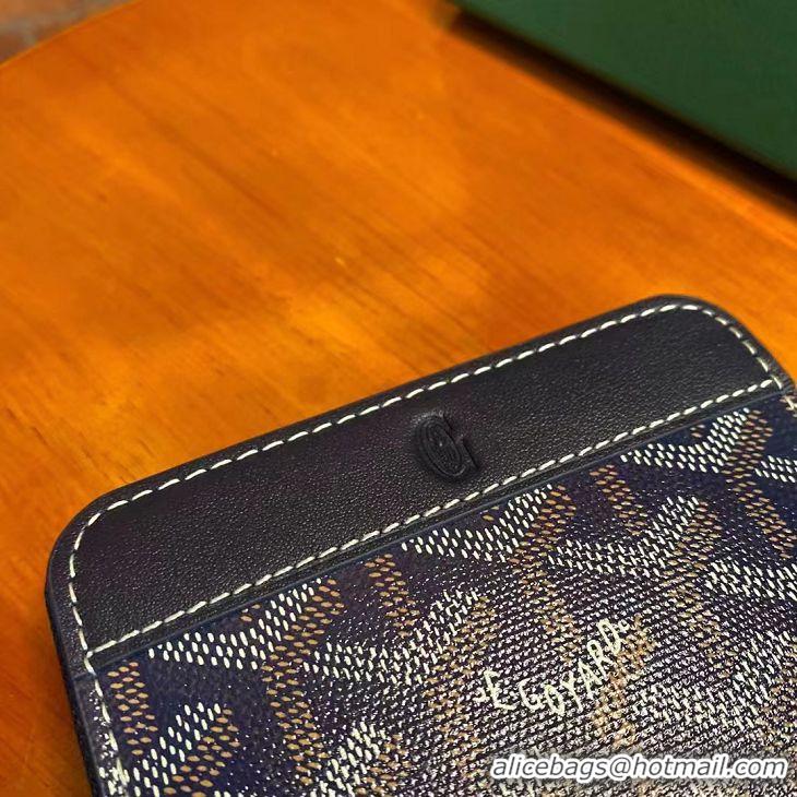 Buy Discount Goyard Original Zippy Coin Purse 020084 Navy Blue