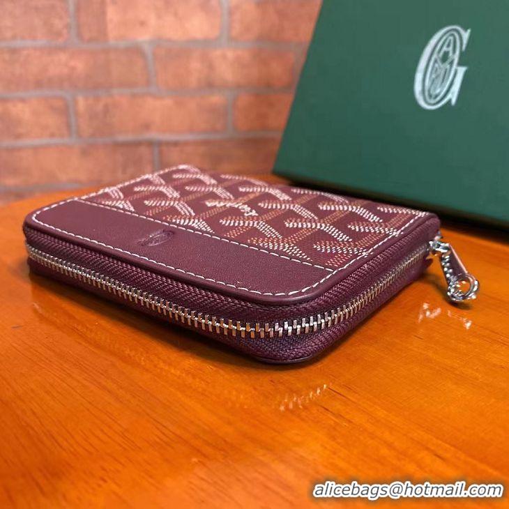 Top Quality Goyard Original Zippy Coin Purse 020084 Bungundy