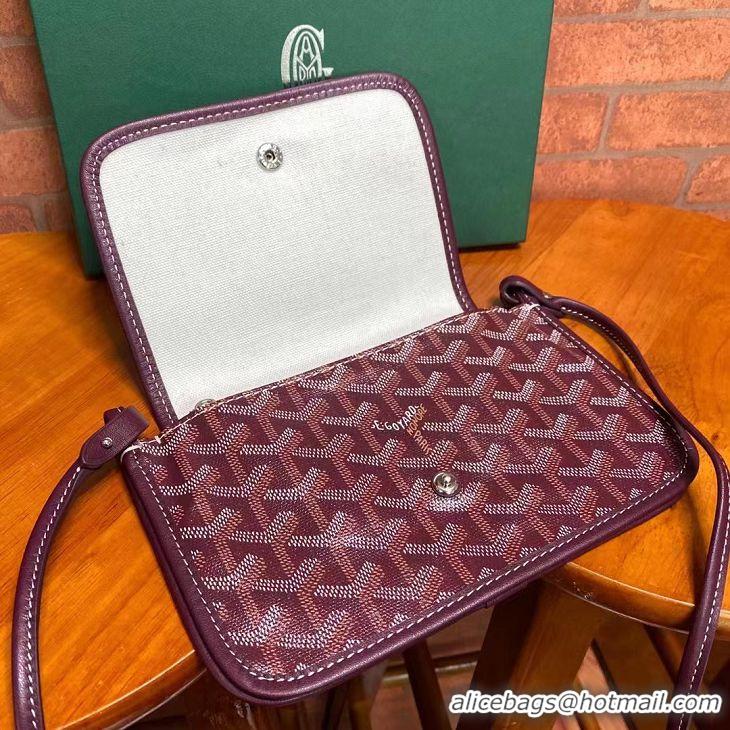 Cheapest Goyard Original Plumet MINI Crossbody Messenger Bag 2167 Bungundy