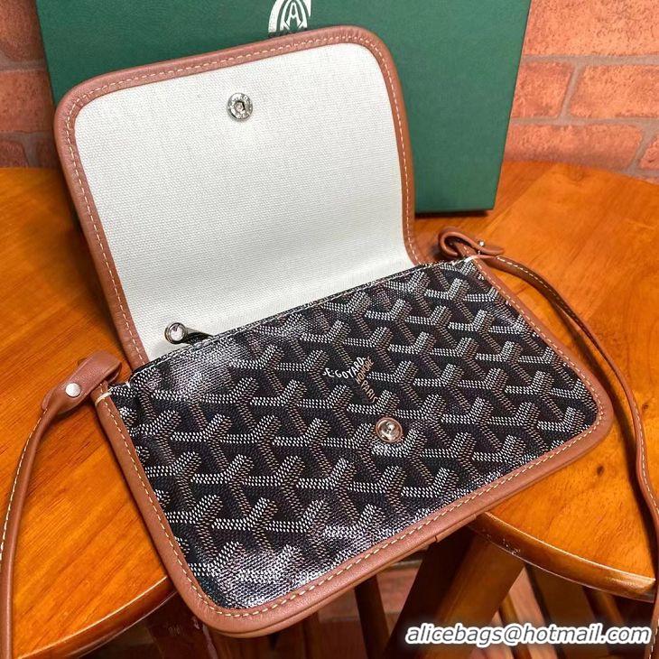 Popular Goyard Original Plumet MINI Crossbody Messenger Bag 2167 Black And Tan