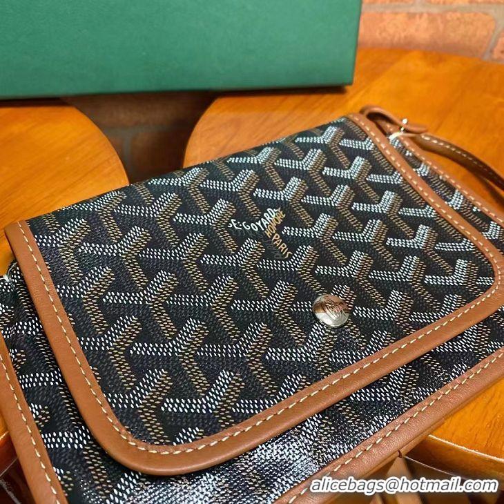 Popular Goyard Original Plumet MINI Crossbody Messenger Bag 2167 Black And Tan