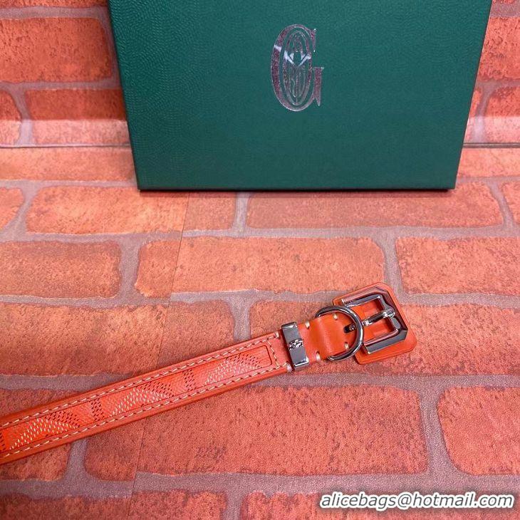 Famous Brand Goyard Original Dog Collar 02003 Orange