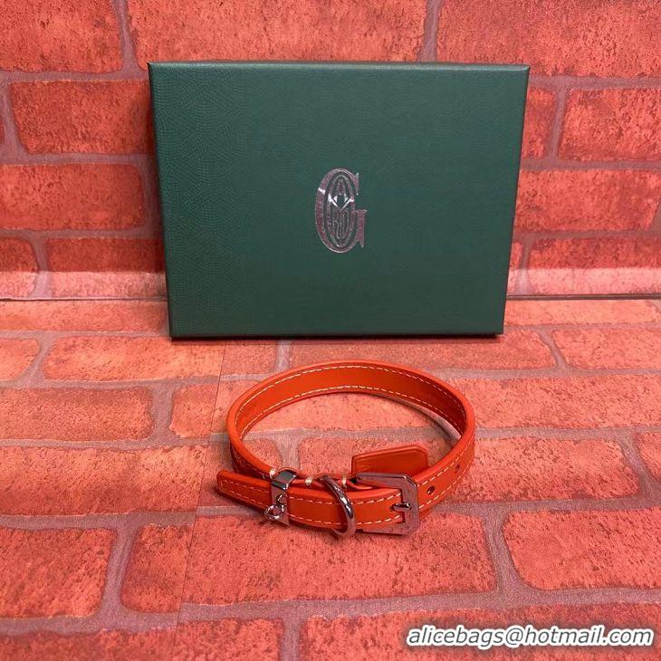 Famous Brand Goyard Original Dog Collar 02003 Orange