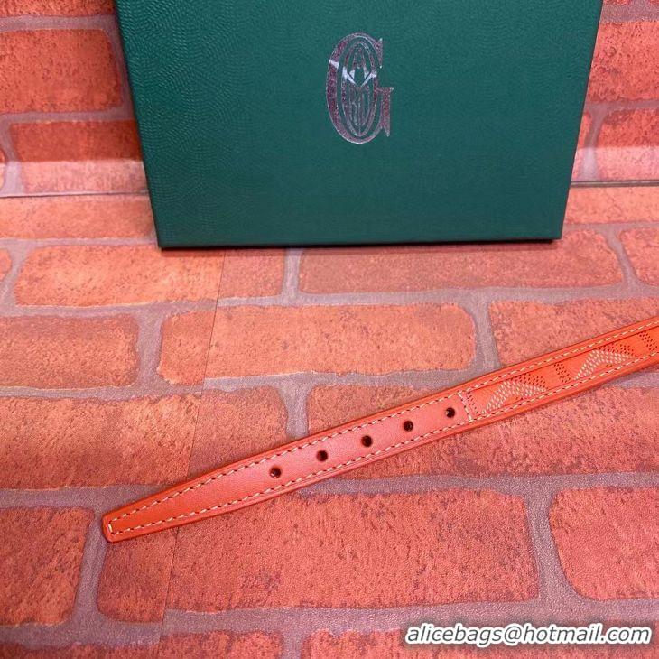 Famous Brand Goyard Original Dog Collar 02003 Orange