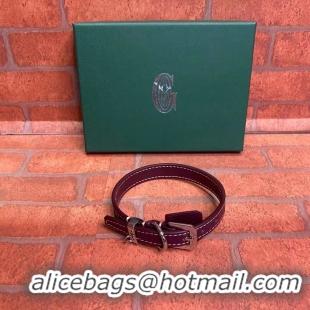 Hot Sell Goyard Original Dog Collar 02003 Bungundy