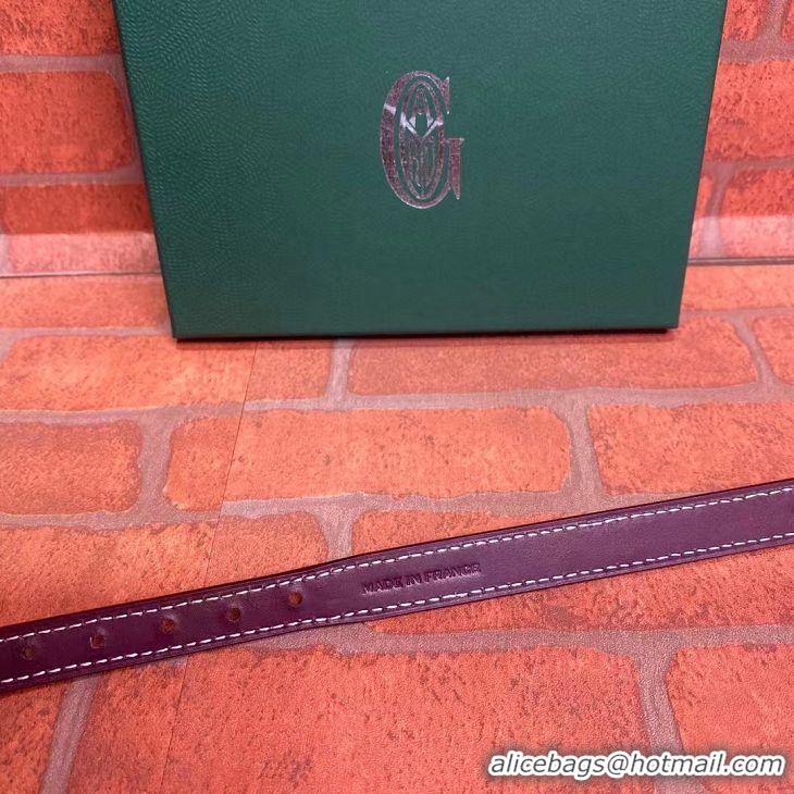 Hot Sell Goyard Original Dog Collar 02003 Bungundy