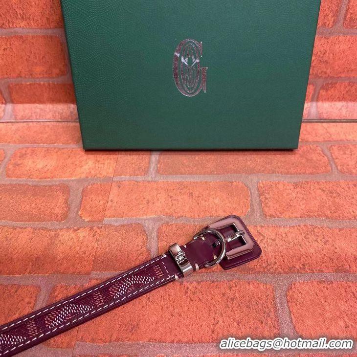 Hot Sell Goyard Original Dog Collar 02003 Bungundy