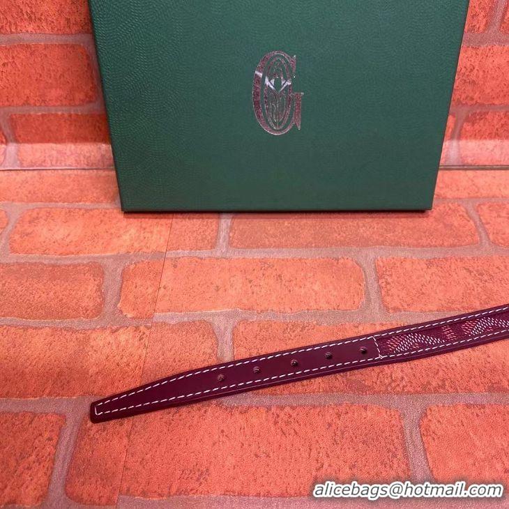 Hot Sell Goyard Original Dog Collar 02003 Bungundy