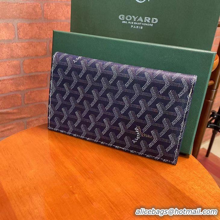 Inexpensive Goyard Original Passport Cover 020108 Navy Blue