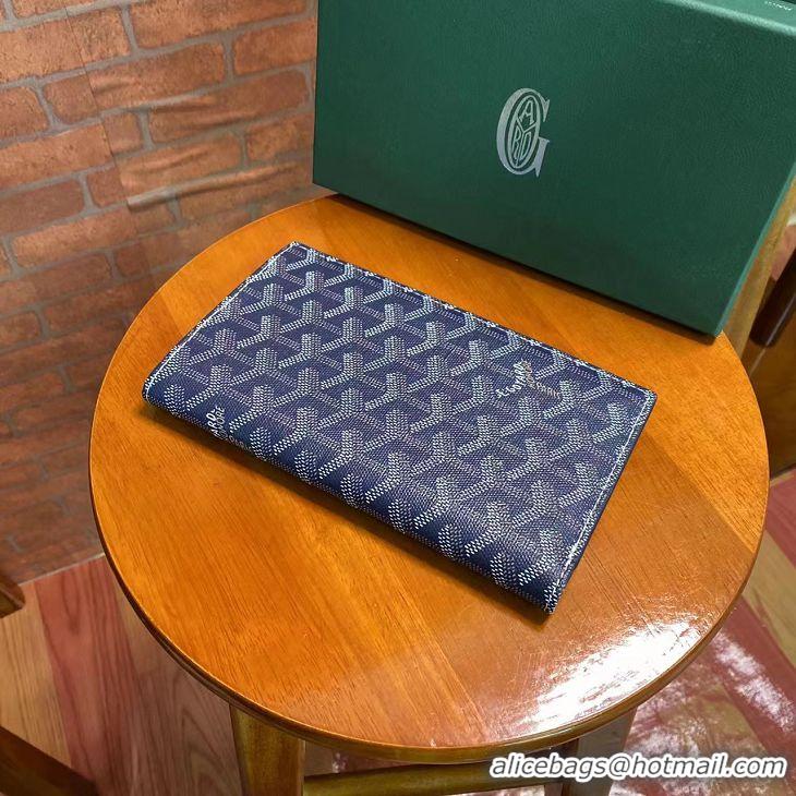 Inexpensive Goyard Original Passport Cover 020108 Navy Blue