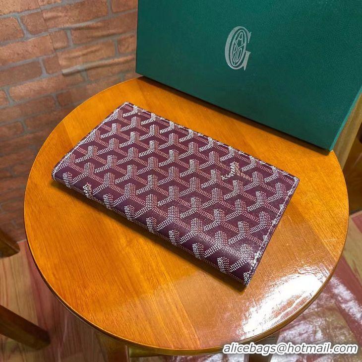 Recommended Goyard Original Passport Cover 020108 Burgundy