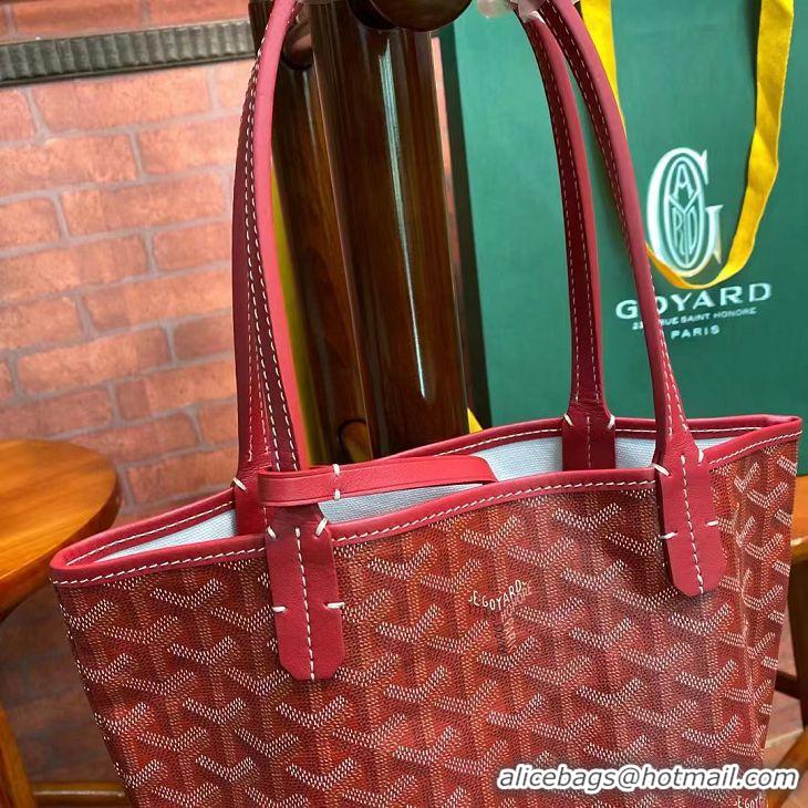 Luxury Imitation Goyard Original Saint Louis Tote MINI 18212 Red