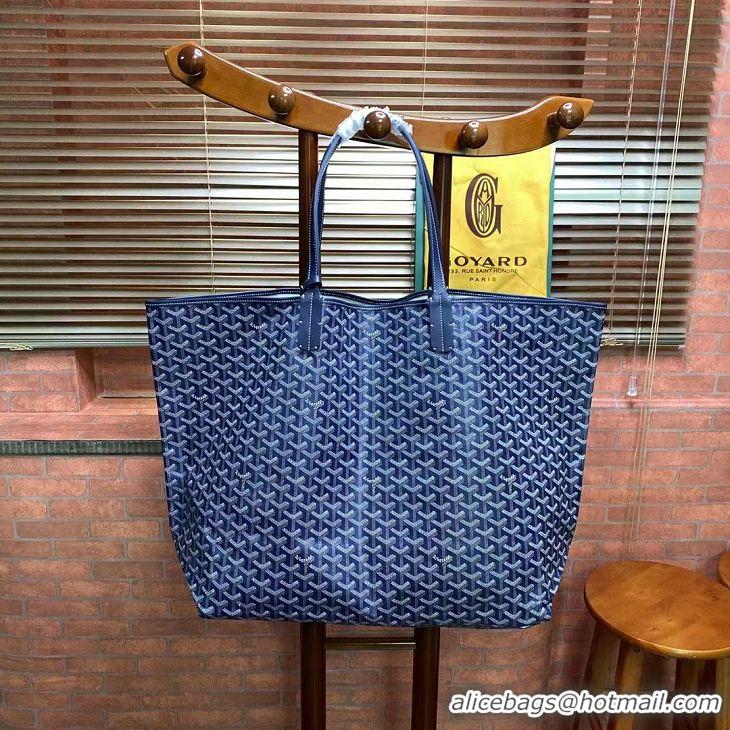 For Men Goyard Original Saint Louis Tote Bag XXL 2376 Navy Blue