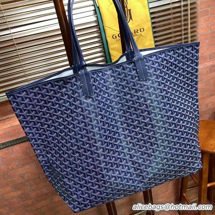 For Men Goyard Original Saint Louis Tote Bag XXL 2376 Navy Blue