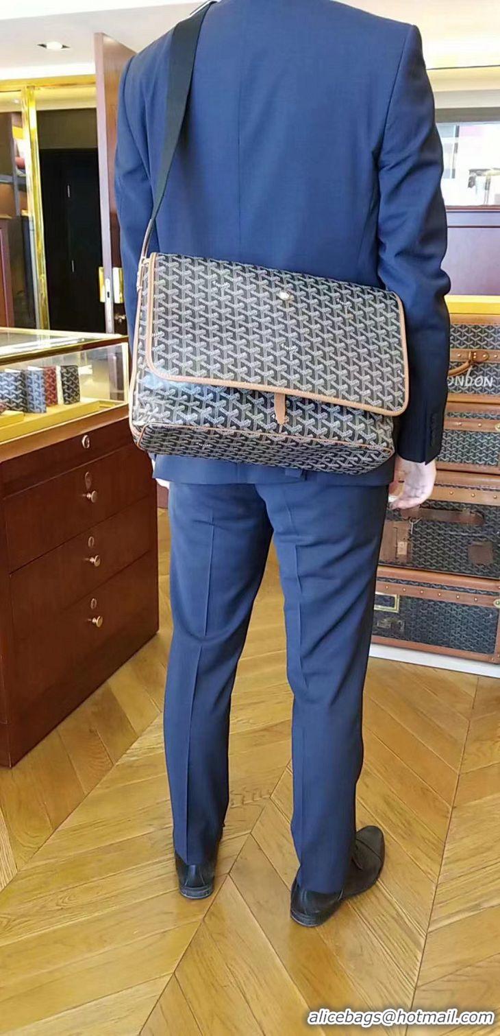 Discount Goyard Original Large Book Bag Messenger Bag 8961 Black And Tan