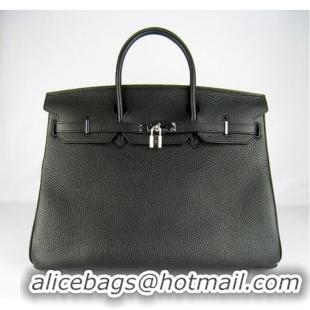 Hermes Birkin 40CM Togo Bag Black 6099 Silver