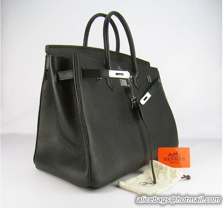 Hermes Birkin 40CM Togo Bag Black 6099 Silver