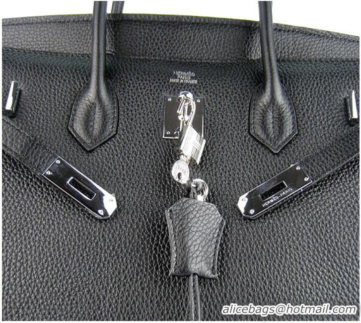 Hermes Birkin 40CM Togo Bag Black 6099 Silver