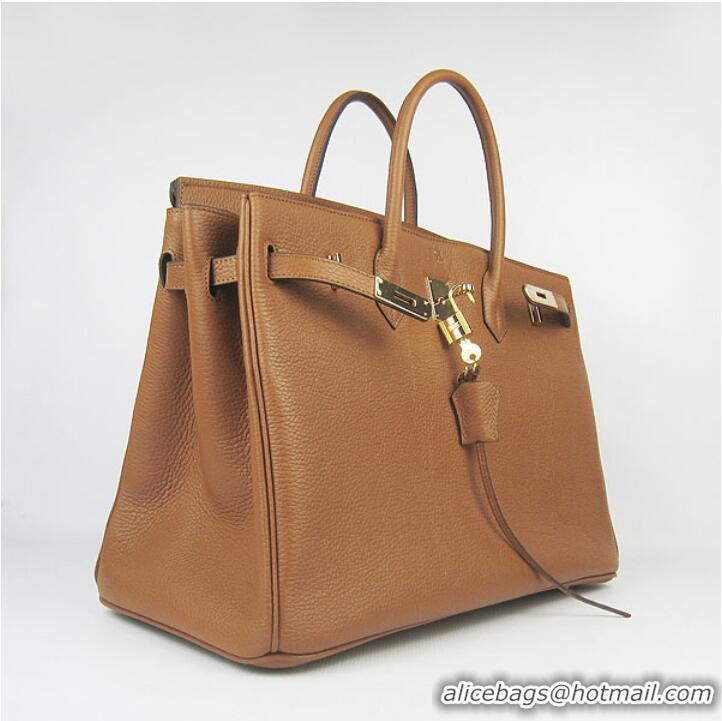 Hermes Birkin 40CM Togo Handbag Light Coffee 6099 Gold