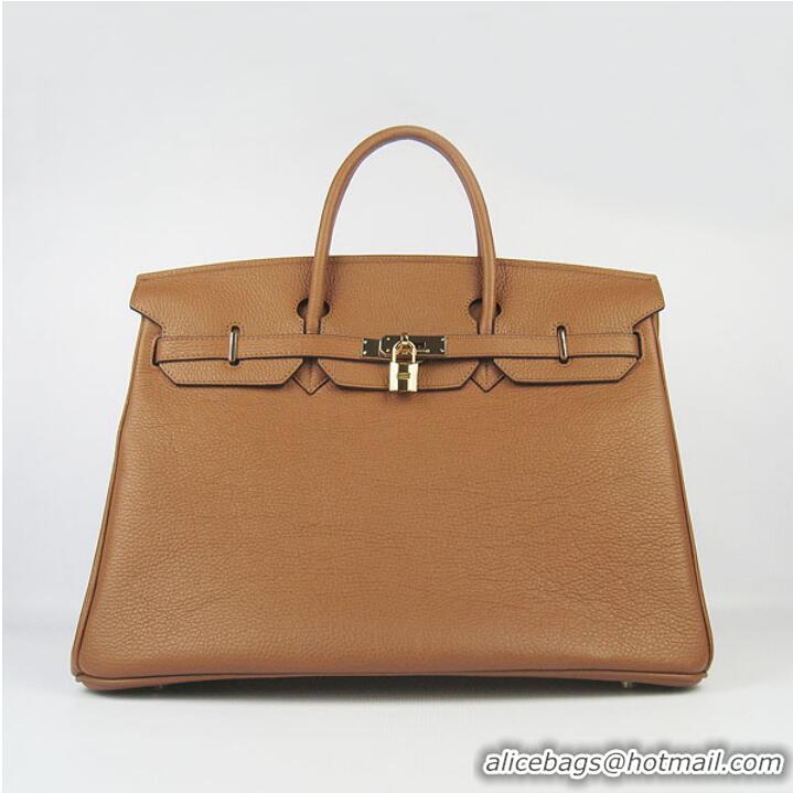 Hermes Birkin 40CM Togo Handbag Light Coffee 6099 Gold