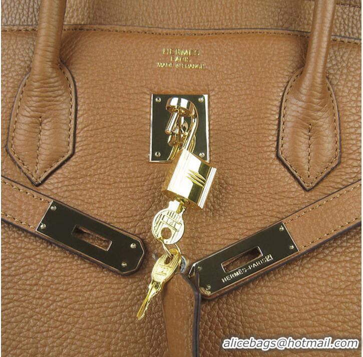 Hermes Birkin 40CM Togo Handbag Light Coffee 6099 Gold