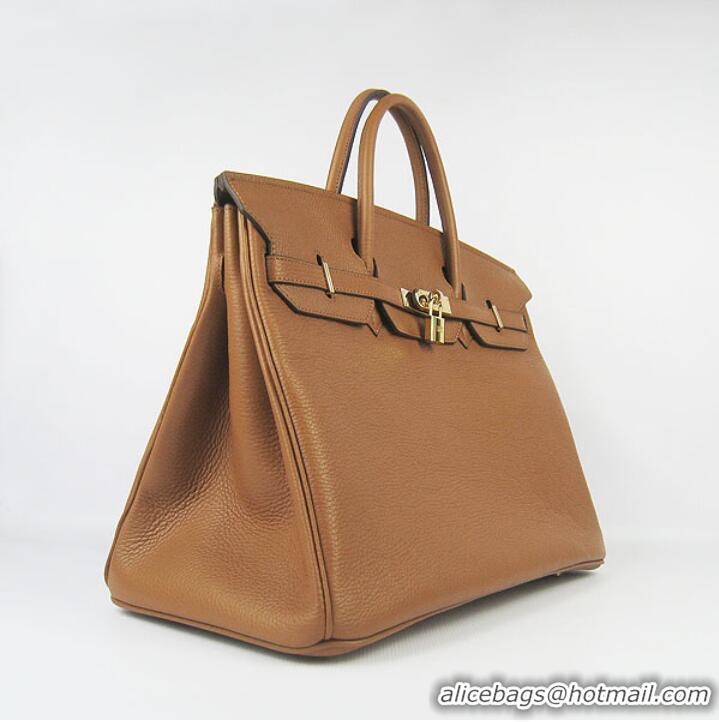 Hermes Birkin 40CM Togo Handbag Light Coffee 6099 Gold