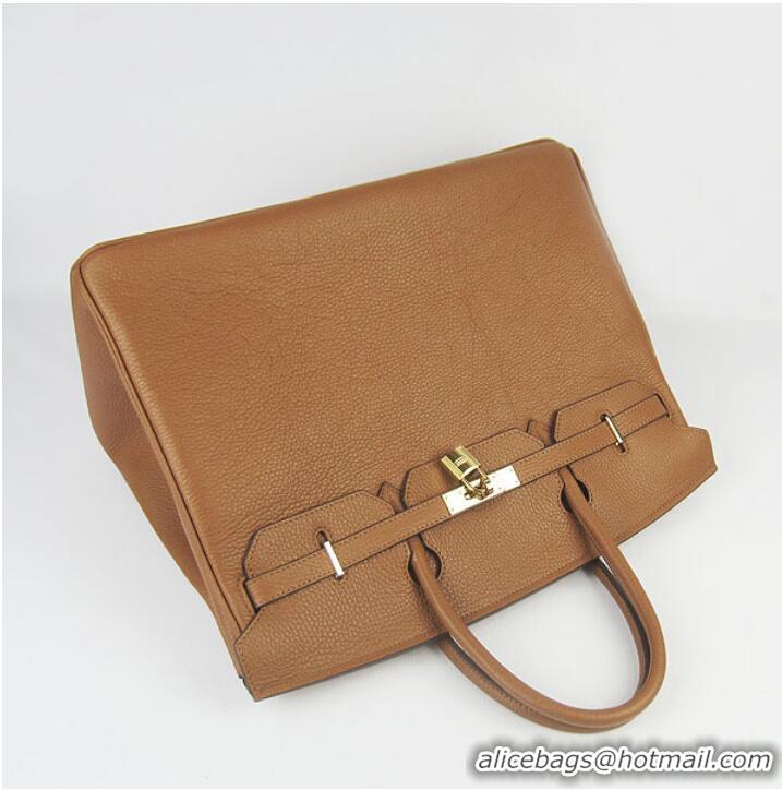 Hermes Birkin 40CM Togo Handbag Light Coffee 6099 Gold