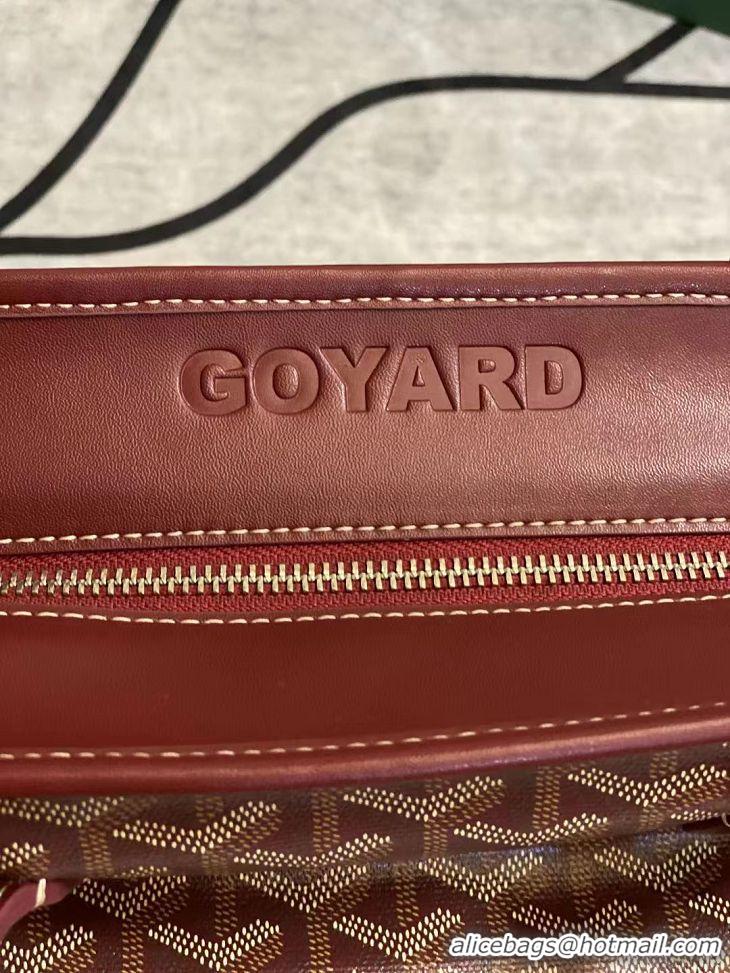 Free Shipping Bulk Goyard Sac Marquises Zippered Tote Bag 00317 Burgundy