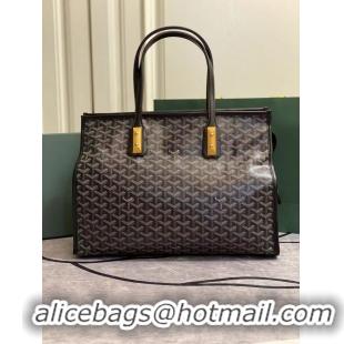 Discount Design Goyard Sac Marquises Zippered Tote Bag 00317 Black