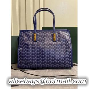 Discount Fashion Goyard Sac Marquises Zippered Tote Bag 00317 Dark Blue