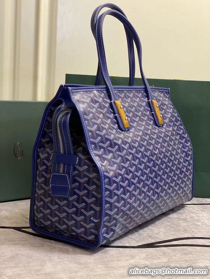 Discount Fashion Goyard Sac Marquises Zippered Tote Bag 00317 Dark Blue