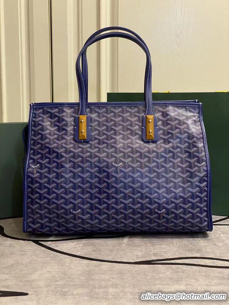 Discount Fashion Goyard Sac Marquises Zippered Tote Bag 00317 Dark Blue