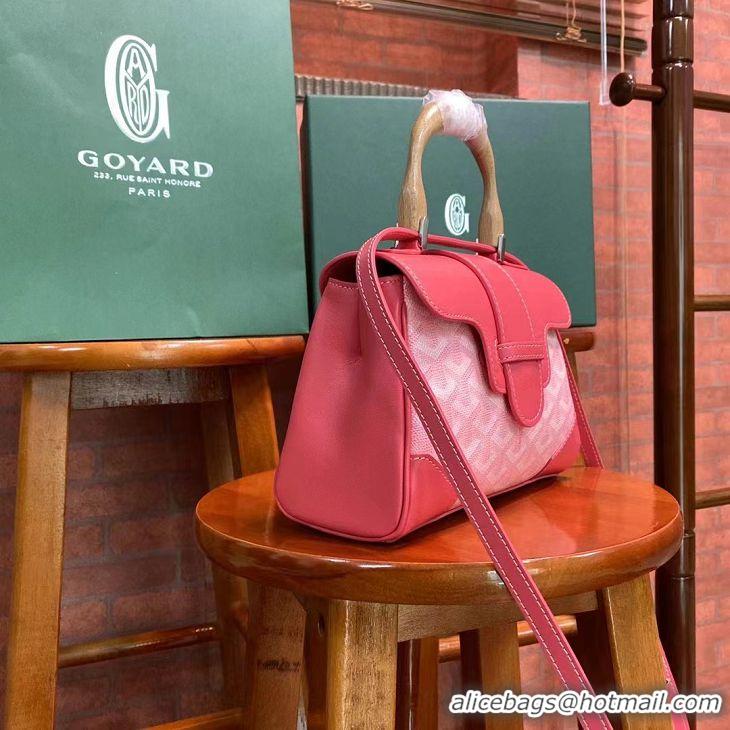 Inexpensive Goyard Original Saigon Tote Bag With Shoulder Strap Mini 8942 Cherry Red