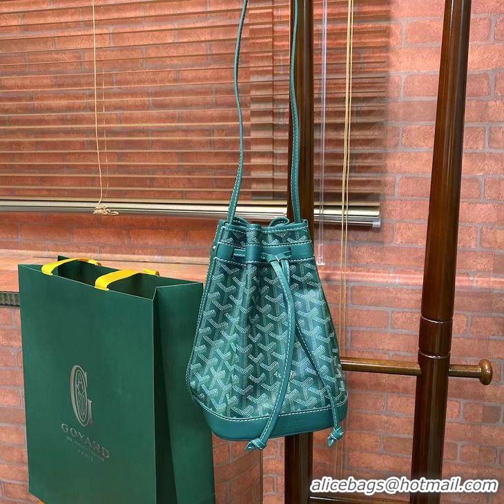 Big Discount Goyard Original Petit Flot Small Bucket Bag G8715 Green