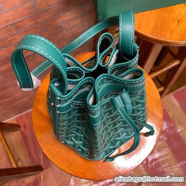 Big Discount Goyard Original Petit Flot Small Bucket Bag G8715 Green